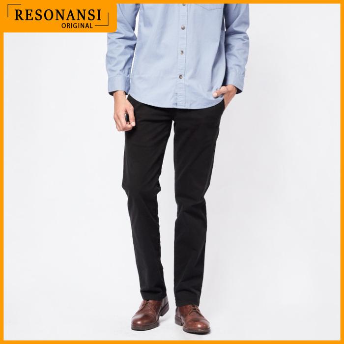 CELANA PANJANG PRIA TERBARU WRANGLER ORIGINAL CHINO 01P22 HITAM KEREN