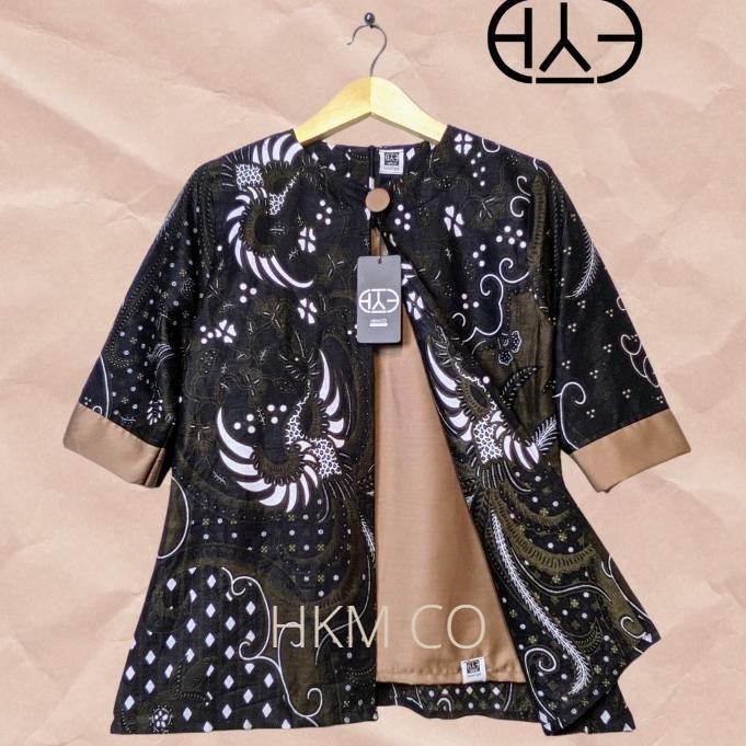 Blus Batik Terbaru wanita vintage ibu Kantoran Modern Bahan Katun