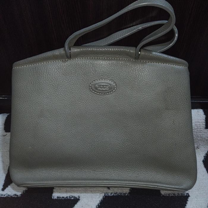 Preloved Tas Merk TODS asli warna grey 33cmx22cm