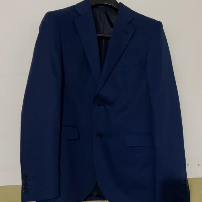 Satu set Jas blazer tuxedo pria laki laki cowok navy nikah pernikahan