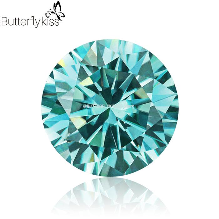 PERMATA ASLI 1CT Moissanite Diamond D VVS1 Green Blue MEMO GRA