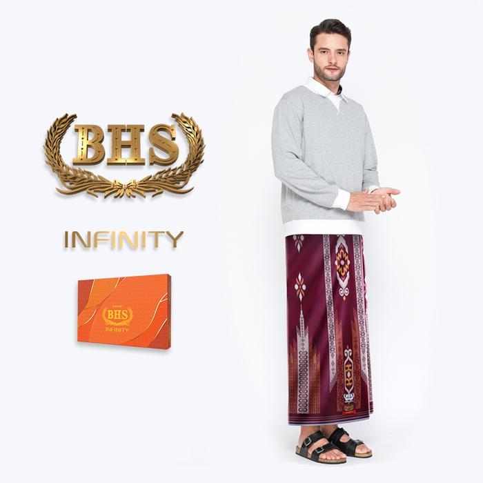 Sarung BHS Infinity Gold Motif V32 PKC Maroon