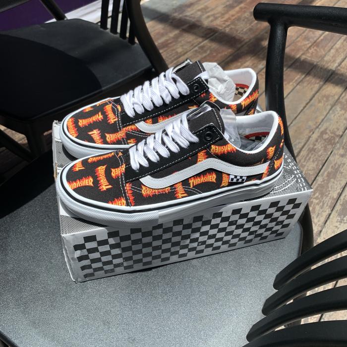 VANS OLDSKOOL SKATE X THRASHER BLACK MULTI ORIGINAL