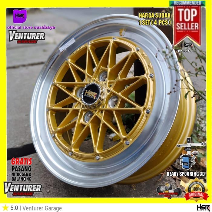 pelek mobil celong ring 14 hsr sachiko pcd 4x100 velg air ev brio agya