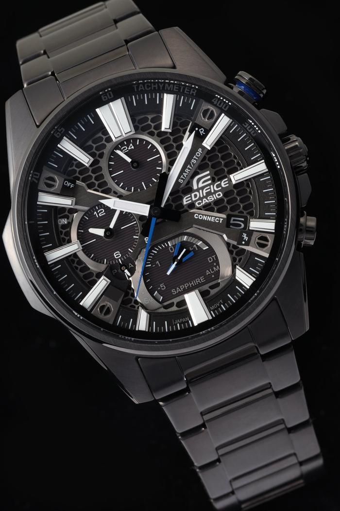 Jam Tangan Pria Casio EDIFICE EQB-1200DC-1A EQB-1200 Black Steel