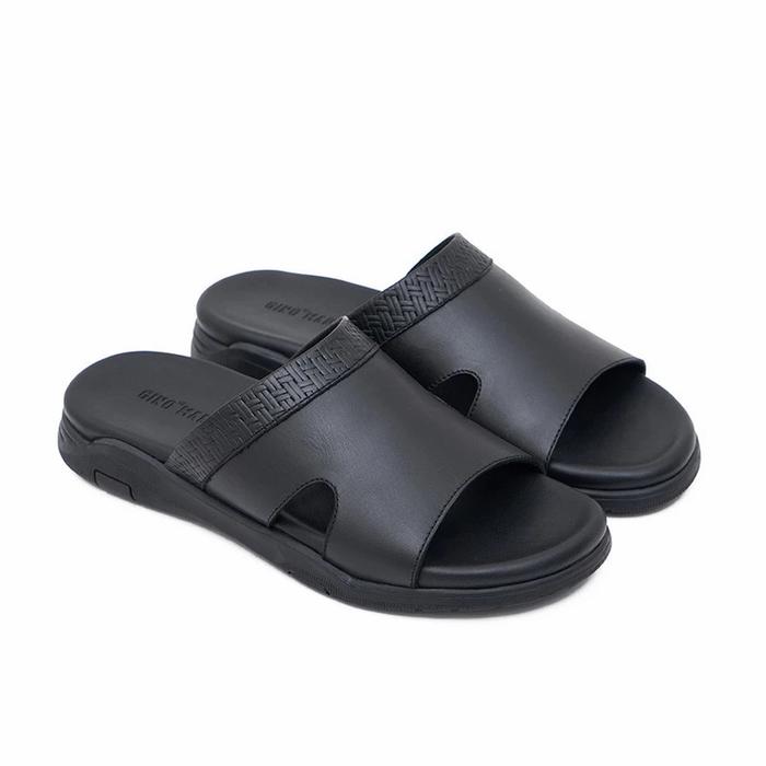 Gino Mariani Sandal Pria Edmundo Original Leather Black
