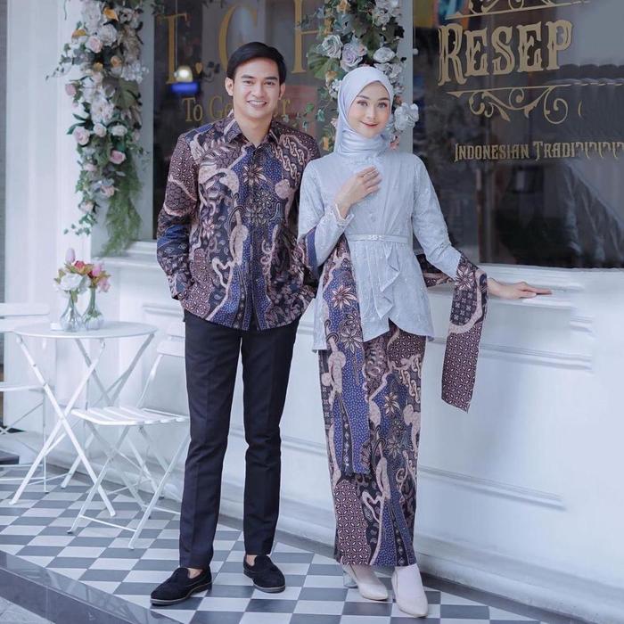 WOU BATIK - Kebaya Batik Couple Revita Kebaya Modern Tille Mutiara