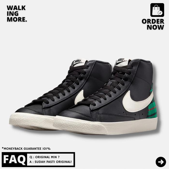 BEST DEAL NIKE BLAZER HIGH PRM BLACK GREEN WHITE ORIGINAL RESMI STORE