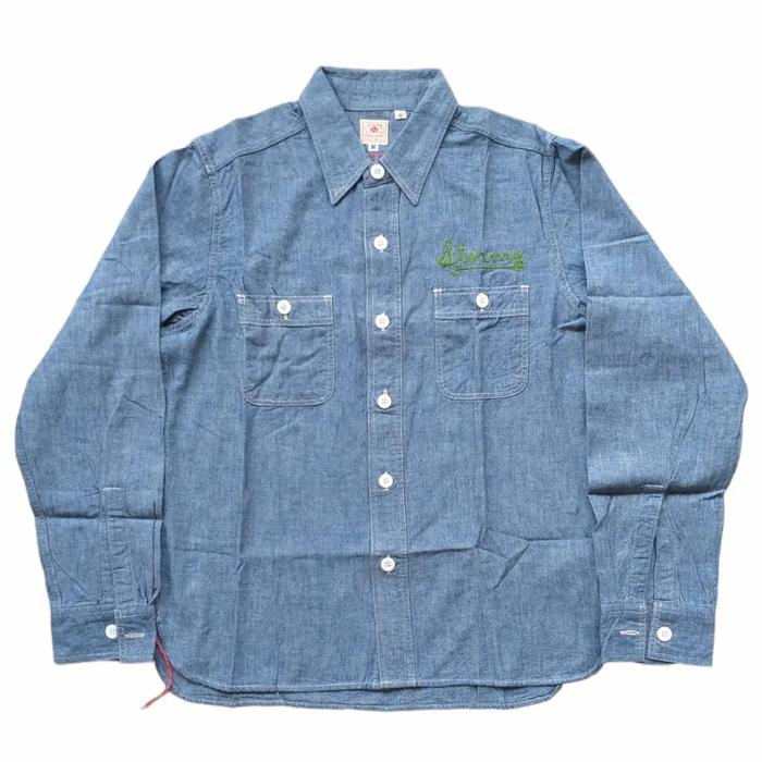 Sugar Cane x Beams Boy Chambray Shirt not the real mccoys