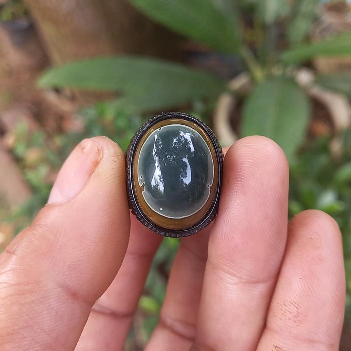 Akik polychrome jasper motif mata ikan