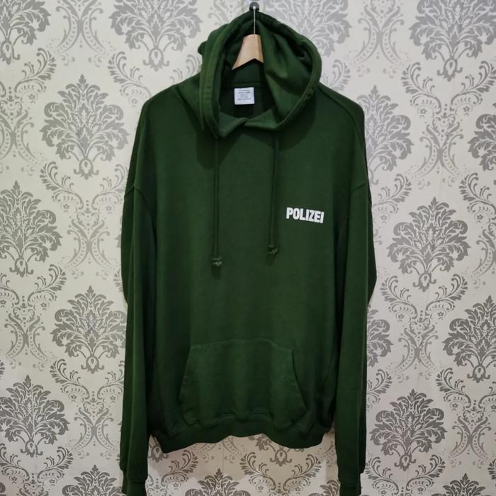 Jaket Hoodie Vetements Polizei size XS Oversize Made in Portugal