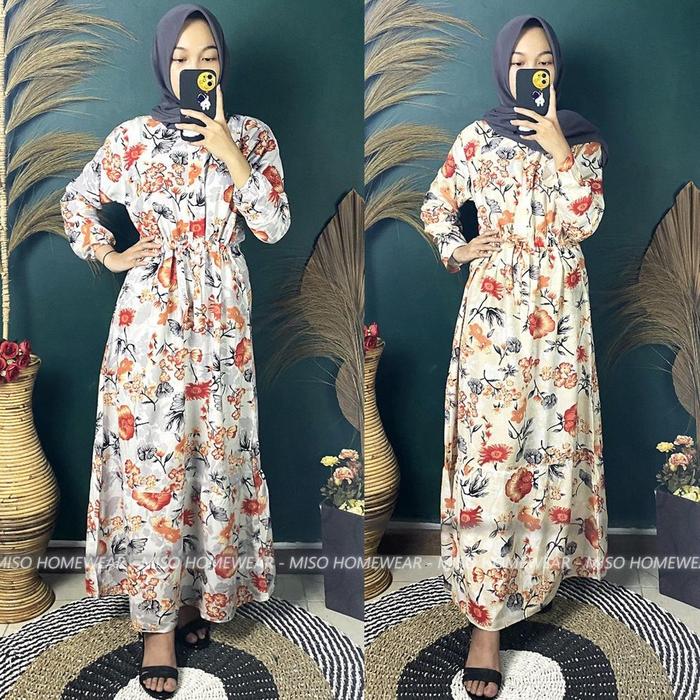 (1kg muat 4 Pcs) Syafana Glamour Maxi Dress Floral