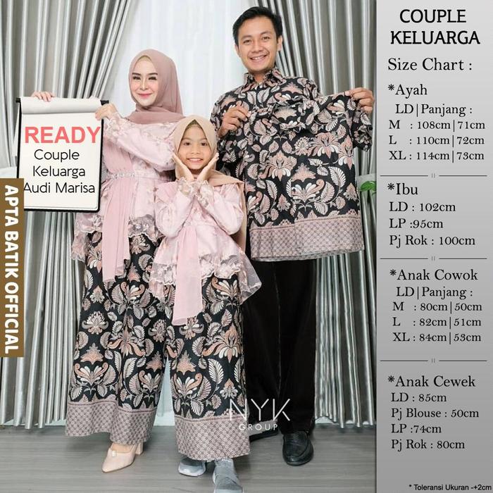 Batik Couple Keluarga Audi . Couple Batik Brukat Kekinian . Baju