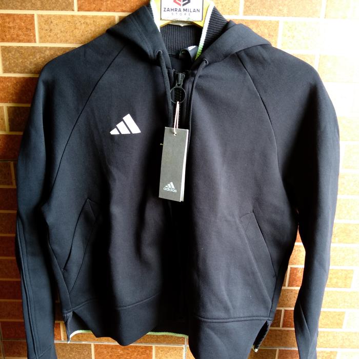 Jaket Adidas VRCT Black Hoodie Full Zip Original