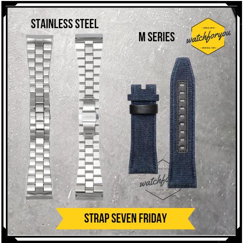 STRAP TALI JAM TANGAN PRIA SEVEN FRIDAY STAINLESS STEEL RANTAI 28MM