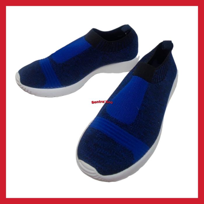 Sepatu Wukira Cowok Camry Navy Putih Sepatu Pria Sepatu Slip On Keren