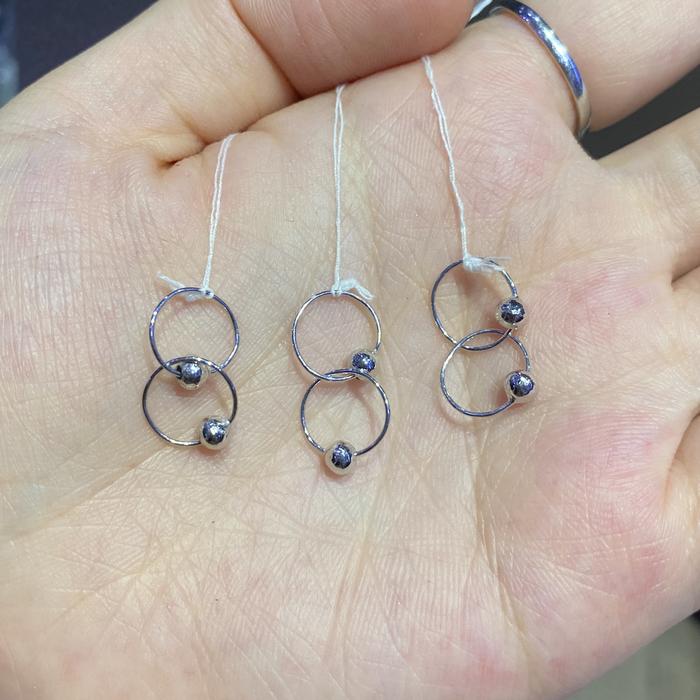 Anting Bayi / Baby Pentol Mas Putih Kadar 750 Asli Emas