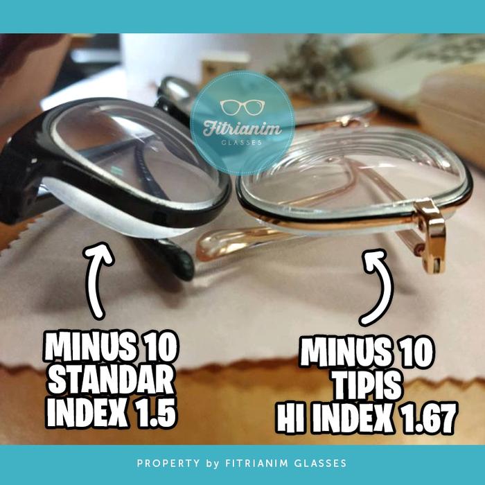 Kacamata Minus 10 Pria Wanita (LENSA TIPIS / STANDAR)