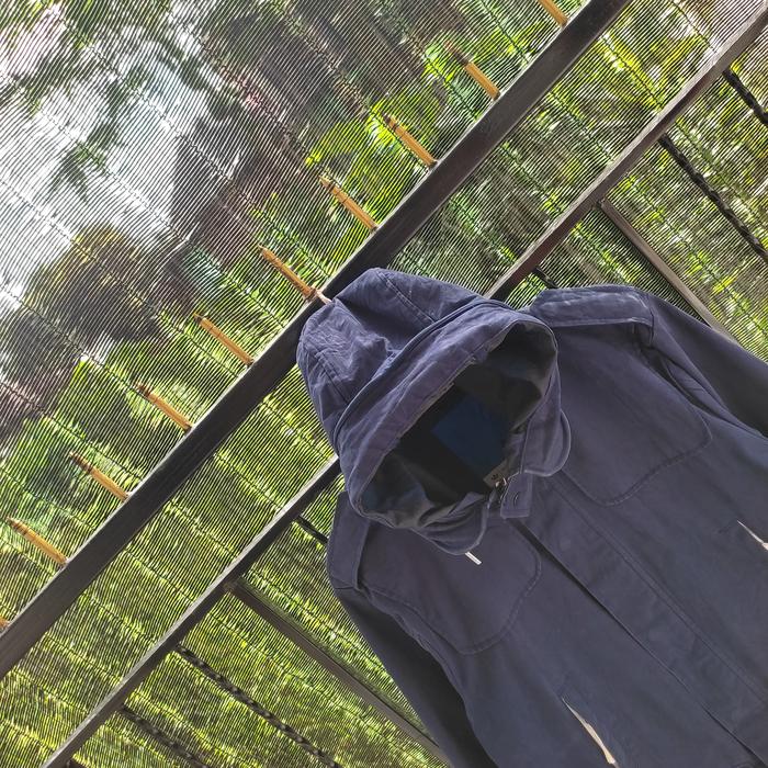 jacket adidas trifoil M parka casual hooligans canvas tebal navy
