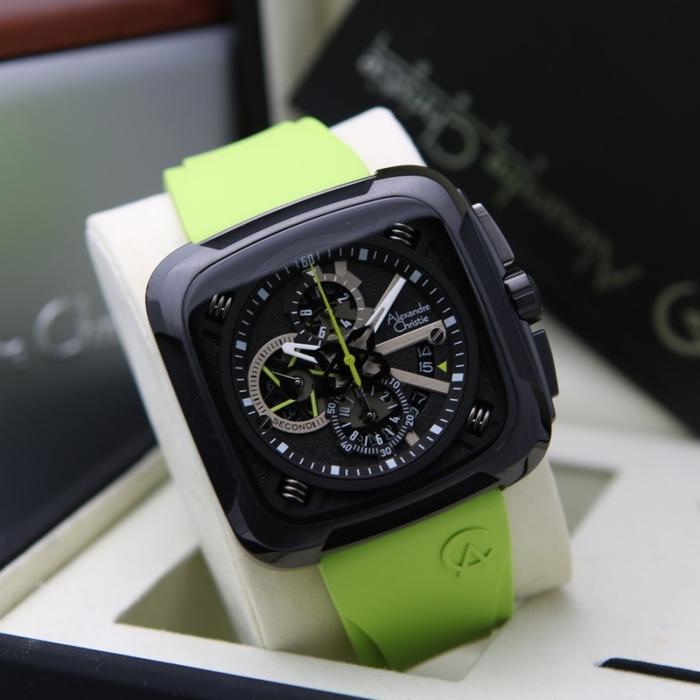Jam Tangan Pria AC Alexandre Christie 6577 Original - Green Black