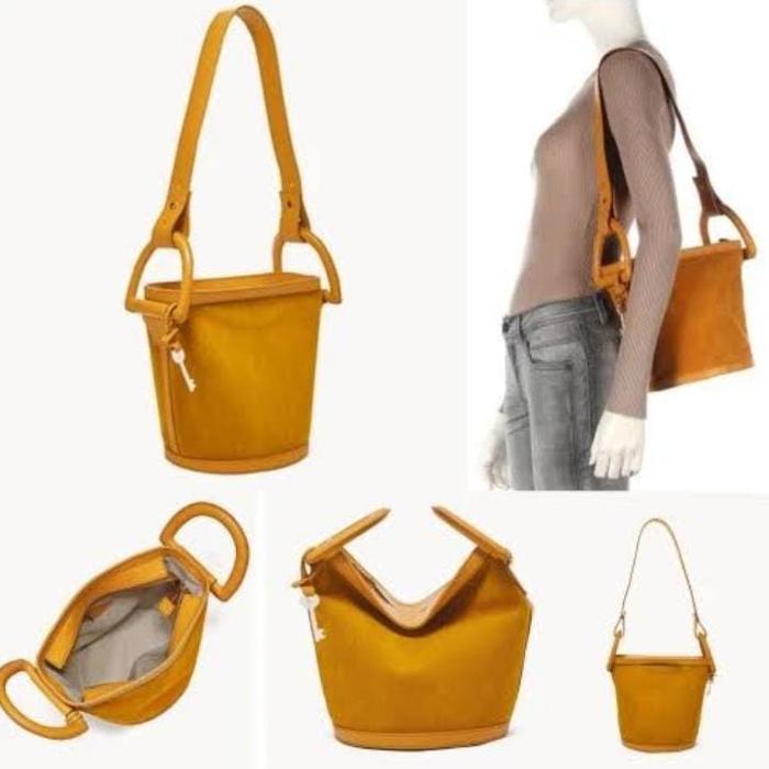 Fossil Jessa Bucket bag mustard gold