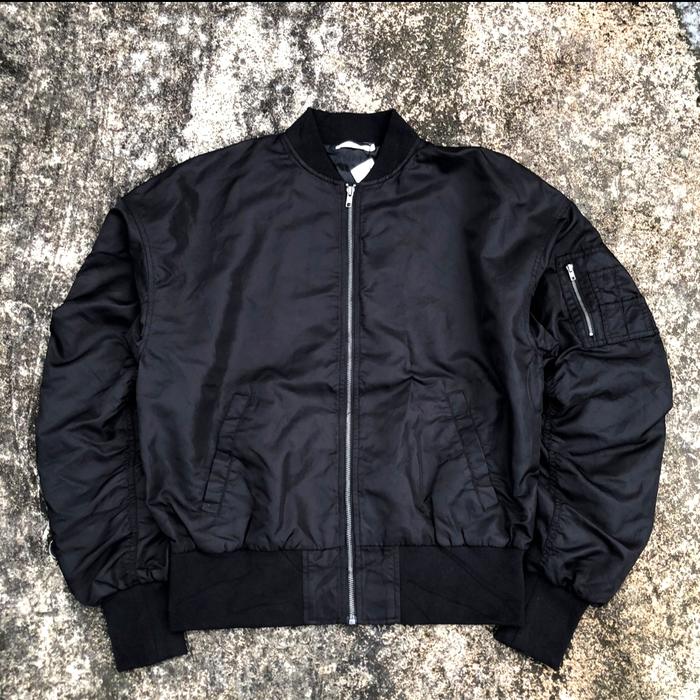 PRELOVED JAKET BOMBER BROWNY STANDARD F (BNWT) - BLACK SIZE L FIT XL