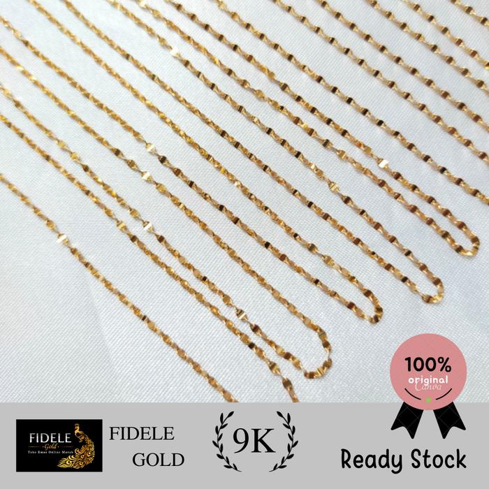 Kalung anak toscano kalung anak polos kalung anak biji timun emas 420
