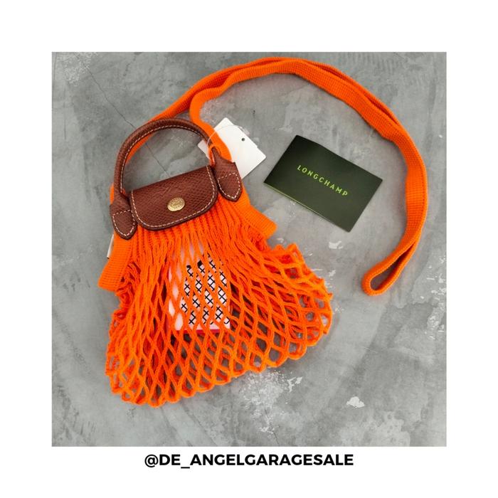tas selempang wanita Le Pliage filet mesh bag XS
