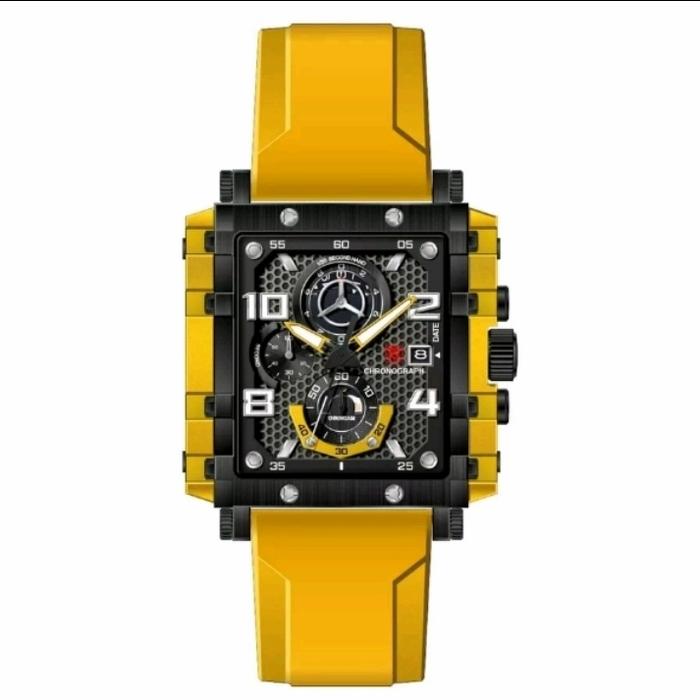 JAM TANGAN PRIA T5 3886 KUNING RUBBER ORIGINAL