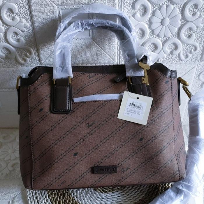 Tas Jacqueline Satchel Bag Brown Black