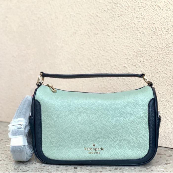 Smoosh Crossbody Pebble Leather Pistachio