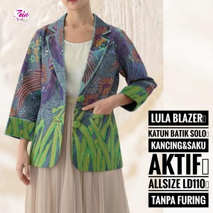 Baju Batik Wanita Blazer Jas Modern Lk17 -Zn