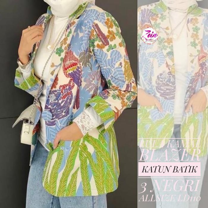 Baju Batik Wanita Blazer Jas Modern Lk16 -Zn