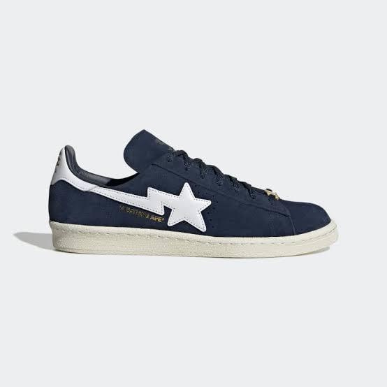 Sepatu Campus 80s X BAPE 30th Anniversary Blue Exclusive