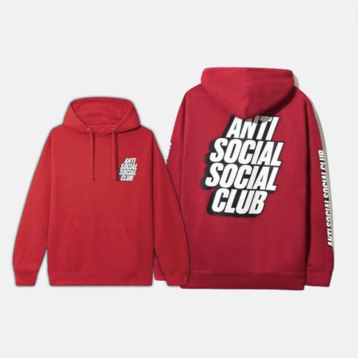 JAKET HOODIE ASSC BLOCK ME RED HOODIE ORIGINAL