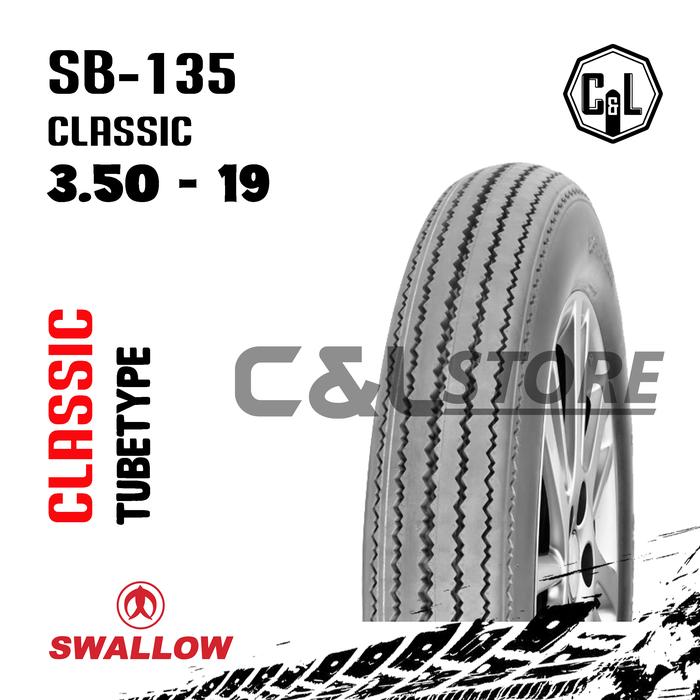 BAN LUAR MOTOR SWALLOW 350-19 RING 19 SB-135 CLASSIC TUBETYPE
