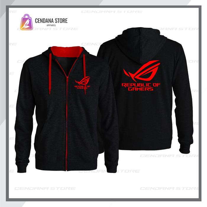 Asus ROG Gaming Jaket Hoodie Zipper