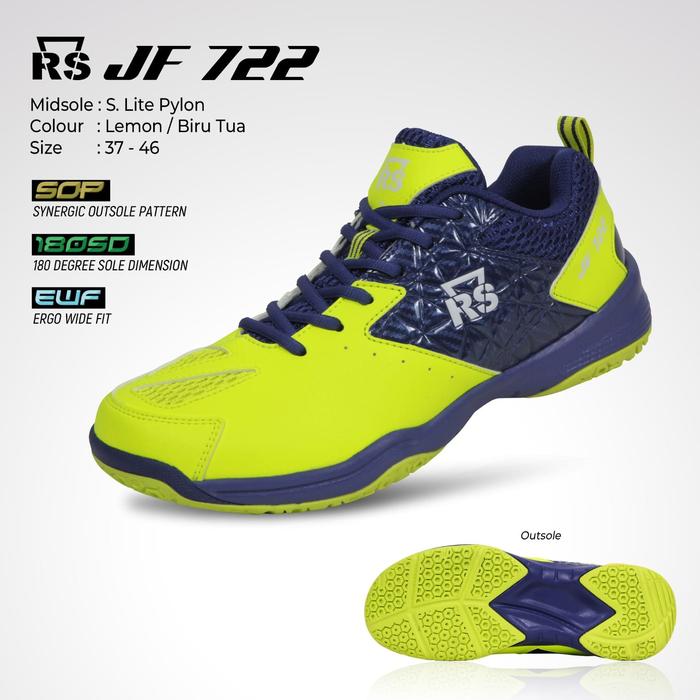 sepatu RS JF 722 lemon biru tua