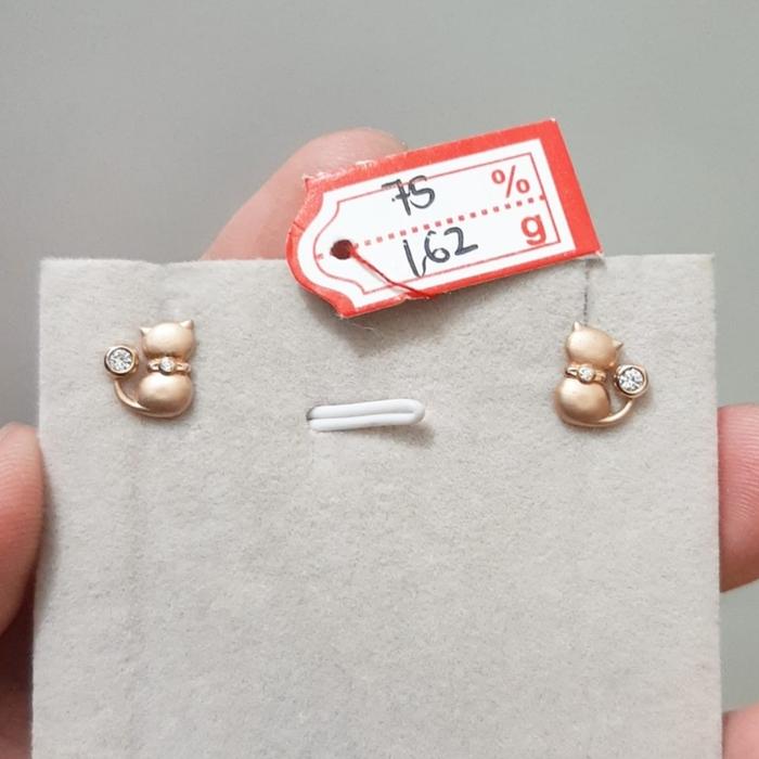 Anting emas 75 kucing kuning