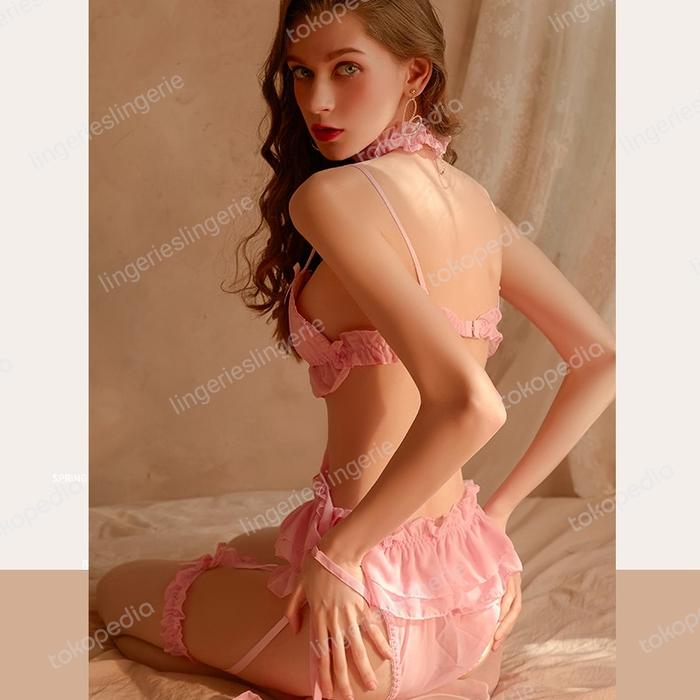 lingeries Sexy Bra Thong Panty Garter piyama bajutidur impor