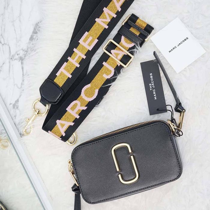 Marc Jacobs Small Snapshot Camera Bag in New Black Multicolors