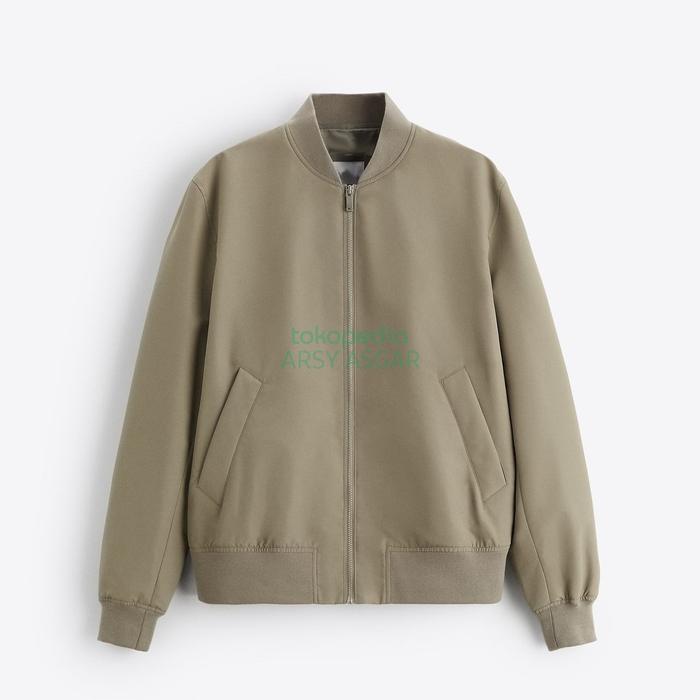 Jaket Bomber Pria Casual Basic 100% Polyester