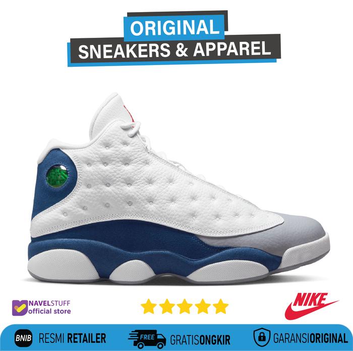 NIKE Air Jordan 13 Retro White/Fire Red/French Blue/Light Steel Grey