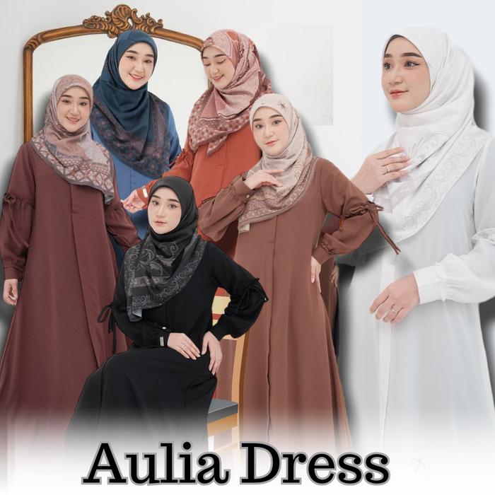 Aulia Dress Gamis Polos Greenism ORI