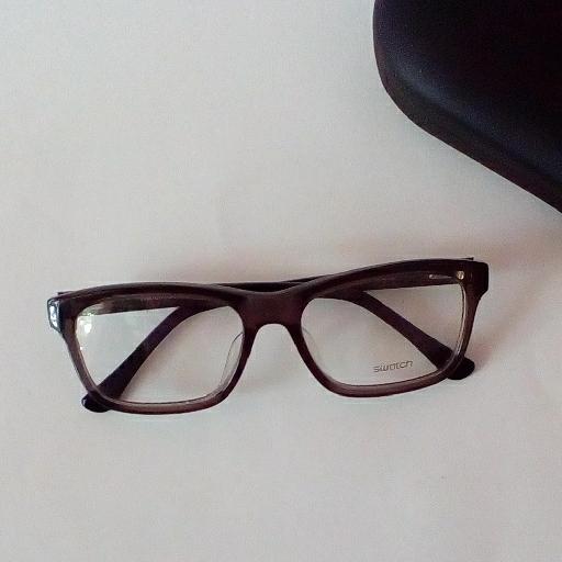 Frame Kacamata Swatch SW126 Black Grey Original