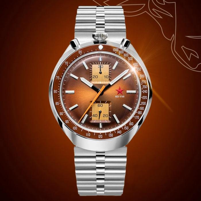 Jam Red Star Bullhead Chronograph