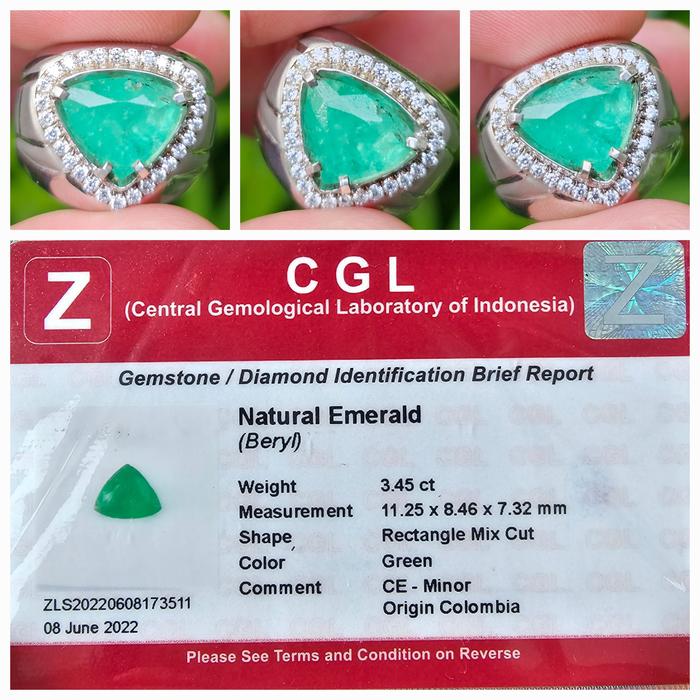 Batu Zamrud Emerald Colombia Minor Memo 3.45 crt