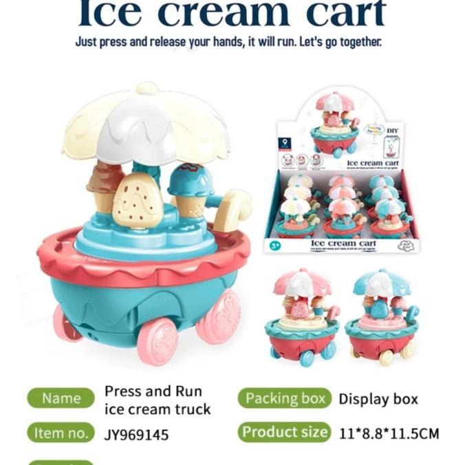 Mainan Anak Miniatur Stand Gerobak Es Krim Tanpa Box ~ ICE CREAM CART
