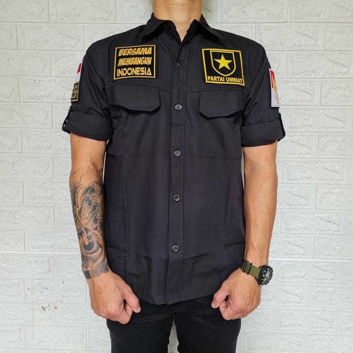 Kemeja Tactical Partai UMMAT Kualitas Premium Free EMBLEM