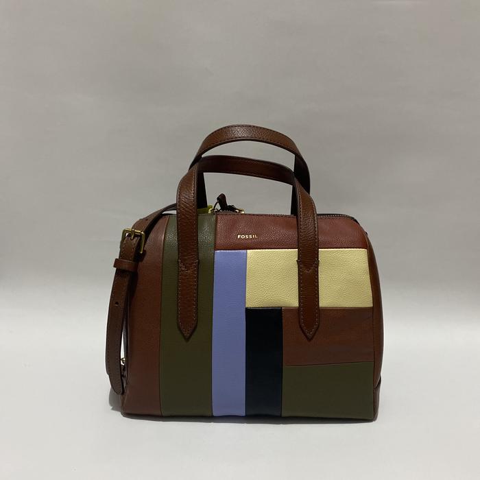 Fossil sydney satchel bright patchwork